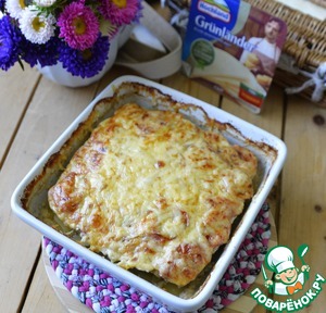 Запеканка из картофеля, фарша и сыра