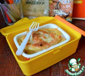 Запеканка макаронная с котлетами