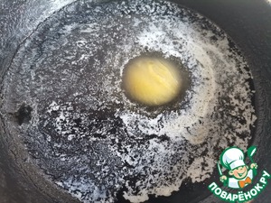 Жареные, карамелизированные персики с творожным кремом