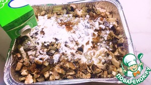 Жульен с курицей и шампиньонами