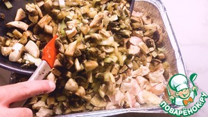 Жульен с курицей и шампиньонами