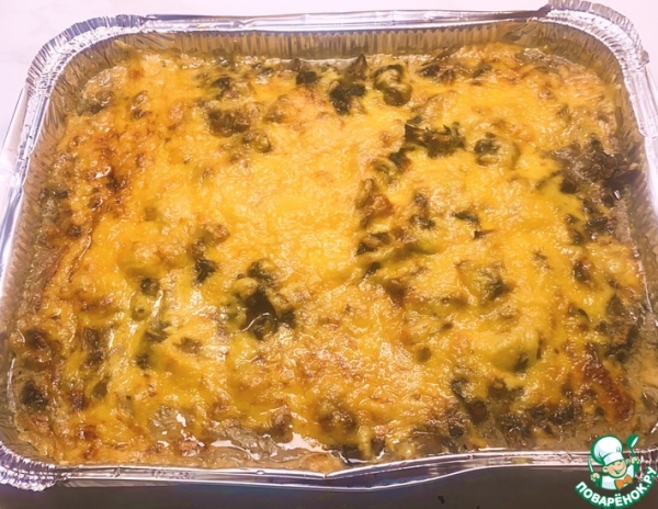 Жульен с курицей и шампиньонами