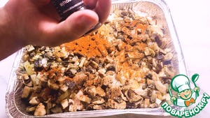 Жульен с курицей и шампиньонами