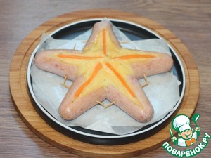 Звездочка из сосисок и картофельного пюре Звездочка из сосисок и картофельного пюре