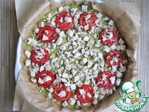 Кабачковая пицца "Два сыра" с курицей