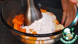 Пирог зебра с тыквой и творогом