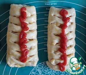 Пирожки с ветчиной, омлетом и сыром Пирожки с ветчиной, омлетом и сыром