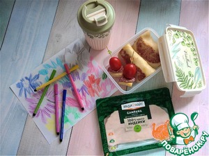 Блины с рисом, яйцом и ветчиной Блины с рисом, яйцом и ветчиной