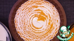 Пирог зебра с тыквой и творогом