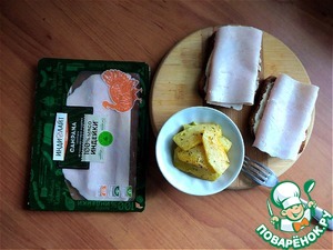 Бутерброды с ветчиной и тыквой