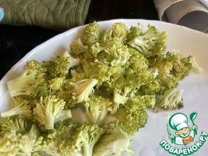 Слойки с брокколи и креветками