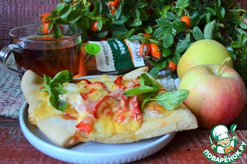 Мини пиццы с сервелатом и овощами Мини пиццы с сервелатом и овощами