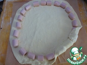 Сицилийская пицца с сосисками Сицилийская пицца с сосисками