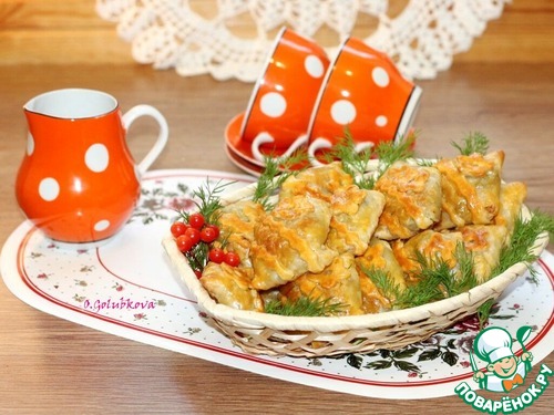 Закусочные слойки с колбасной начинкой Закусочные слойки с колбасной начинкой