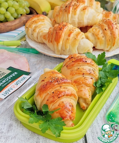 Круассаны с ветчиной и сыром Круассаны с ветчиной и сыром