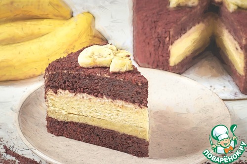 Бананово-шоколадно-сырный торт Бананово-шоколадно-сырный торт