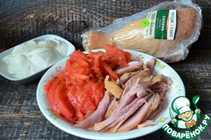 Бефстроганов с копчёной индейкой и овощами