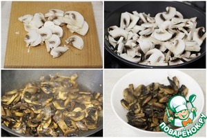 Бутерброд с сыром и шампиньонами Бутерброд с сыром и шампиньонами