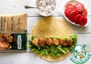 Цезарь-ролл с наггетсами Цезарь-ролл с наггетсами