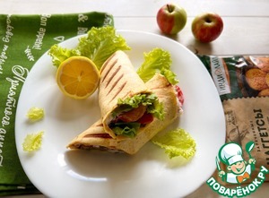 Цезарь-ролл с наггетсами Цезарь-ролл с наггетсами