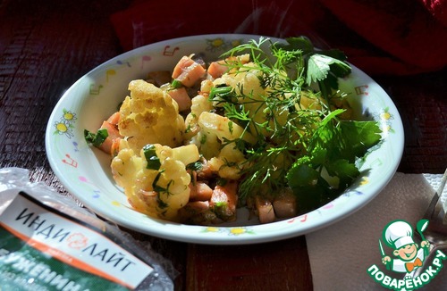 Цветная капуста с бужениной Цветная капуста с бужениной