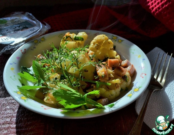 Цветная капуста с бужениной Цветная капуста с бужениной