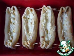 Блинные "лодочки" с ветчиной и сыром