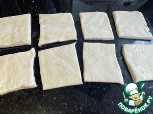 Слойки с брокколи и креветками