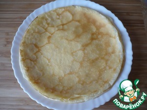 Блинные "лодочки" с ветчиной и сыром