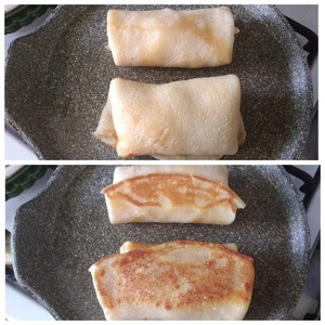 Блины с рисом, яйцом и ветчиной Блины с рисом, яйцом и ветчиной