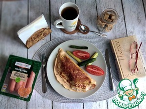 Фаршированный яичный блин