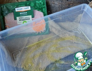 Фокачча с перцем и беконом из индейки Фокачча с перцем и беконом из индейки