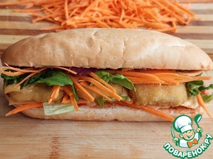 Хот-дог с наггетсами из индейки Хот-дог с наггетсами из индейки