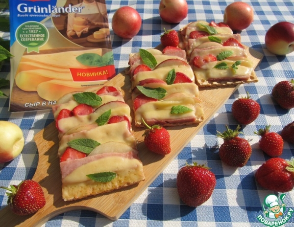 Хрустящая "пицца" с фруктами Хрустящая "пицца" с фруктами