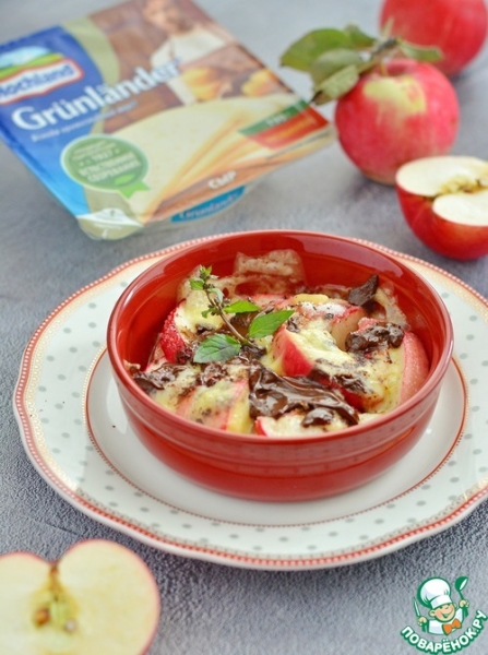Яблоки, запеченные с сыром и шоколадом Яблоки, запеченные с сыром и шоколадом