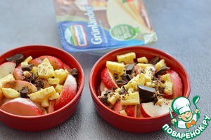 Яблоки, запеченные с сыром и шоколадом Яблоки, запеченные с сыром и шоколадом