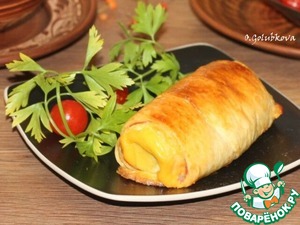 Яйцо запеченное с ветчиной и сыром Яйцо запеченное с ветчиной и сыром