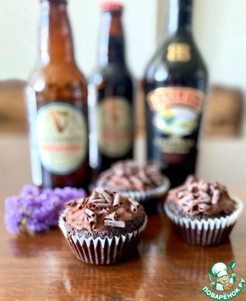Капкейки на пиве GUINNESS с ликером BAILEYS Капкейки на пиве GUINNESS с ликером BAILEYS