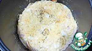 Карбонара с ветчиной Карбонара с ветчиной