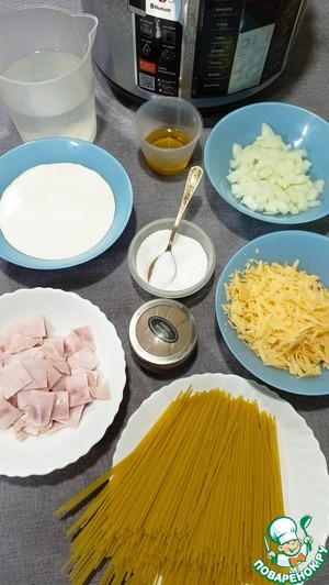 Карбонара с ветчиной Карбонара с ветчиной