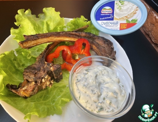 Каре ягнёнка с мятным соусом Каре ягнёнка с мятным соусом