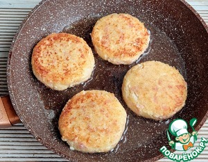 Картофельно-творожные котлеты с ветчиной Картофельно-творожные котлеты с ветчиной
