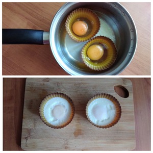 Колбаса в кляре с яйцом-пашот Колбаса в кляре с яйцом-пашот