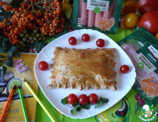 Конвертики из слоеного теста с сосисками Конвертики из слоеного теста с сосисками