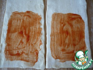 Конвертики из слоеного теста с сосисками Конвертики из слоеного теста с сосисками