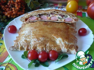 Конвертики из слоеного теста с сосисками Конвертики из слоеного теста с сосисками