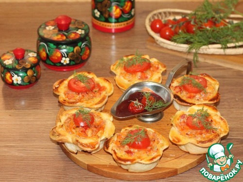 Корзиночки с овощной и колбасной начинкой