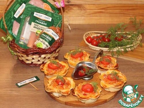 Корзиночки с овощной и колбасной начинкой