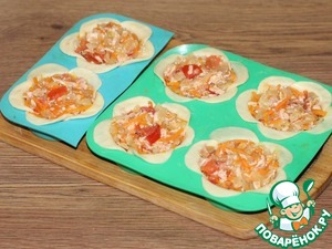 Корзиночки с овощной и колбасной начинкой