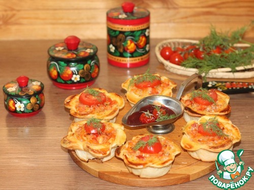 Корзиночки с овощной и колбасной начинкой